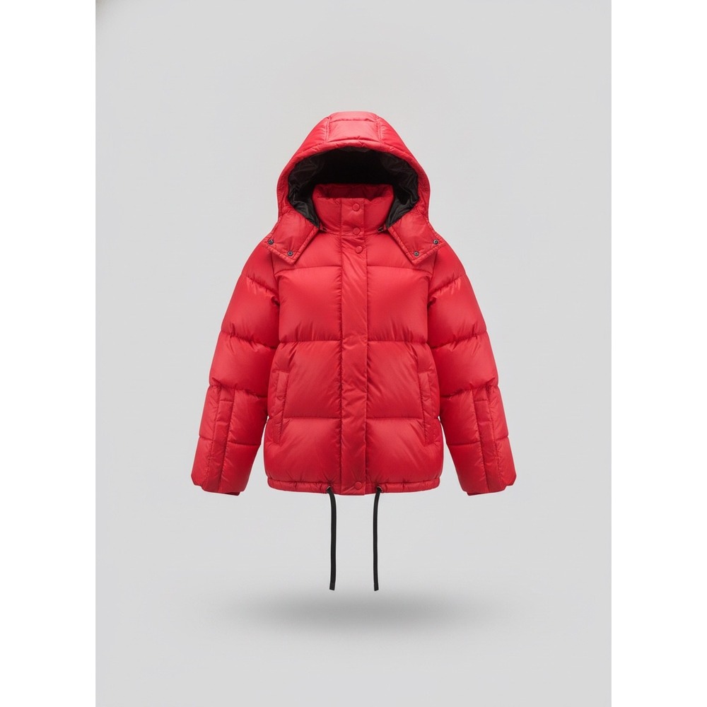 Steve Madden Mens Red Puffer Jacket Detachable Hood OLA1320LL Size Large NWT